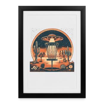 Tenue de disc golf Funny Disc Golf T - Affiche encadrée (27 × 37 cm) - noir - Devant