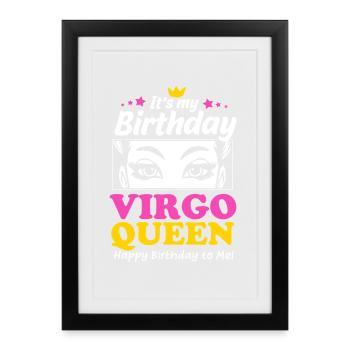 Zodiac sign Virgo - Framed poster (27 × 37 cm) - black - Front