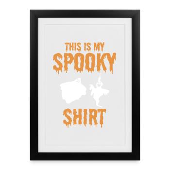 This is my Spooky Shirt Funny Halloween Ghost - Framed poster (27 × 37 cm) - black - Front