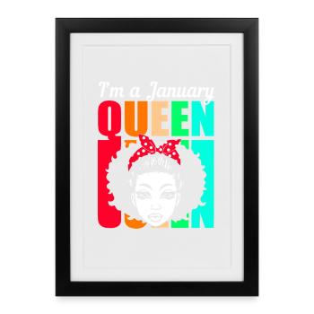 Zodiac sign Aquarius - Framed poster (27 × 37 cm) - black - Front