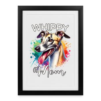 Greyhound Mom - Framed poster (27 × 37 cm) - black - Front