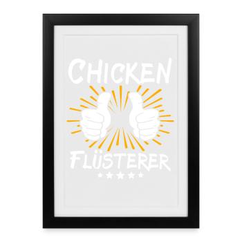 Dicton de poulet - Affiche encadrée (27 × 37 cm) - noir - Devant