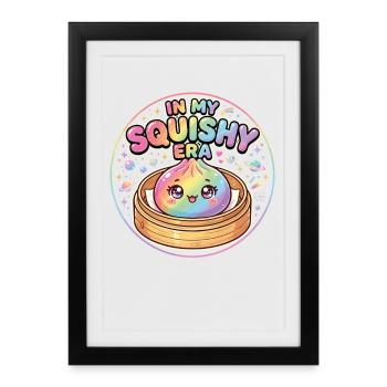Dumpling In My Squishy Era Funny - Framed poster (27 × 37 cm) - black - Front