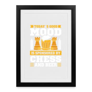 Chess Chess Player Chessboard - Framed poster (27 × 37 cm) - black - Front
