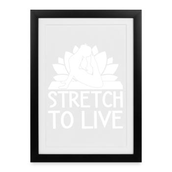 Les passionnés de Pilates s’étirent pour vivre Pilates - Affiche encadrée (27 × 37 cm) - noir - Devant