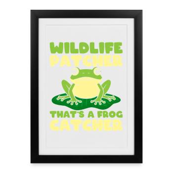 Attrapeur de grenouilles Faune Patcher Trape-grenouille - Affiche encadrée (27 × 37 cm) - noir - Devant