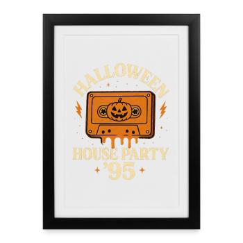 Retro Halloween Tape - Framed poster (27 × 37 cm) - black - Front
