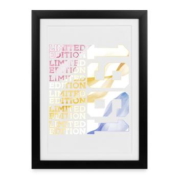 ÉDITION LIMITÉE 1961 - 65 ANS - 65E ANNIVERSAIRE - Affiche encadrée (27 × 37 cm) - noir - Devant