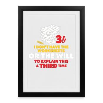 Piles de papiers citation sarcastique - Affiche encadrée (27 × 37 cm) - noir - Devant