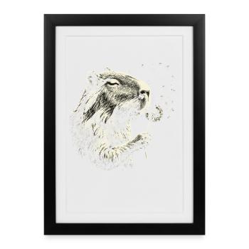 Dandelion Beaver Dream - Framed poster (27 × 37 cm) - black - Front