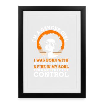 Signe du zodiaque Cancer - Affiche encadrée (27 × 37 cm) - noir - Devant