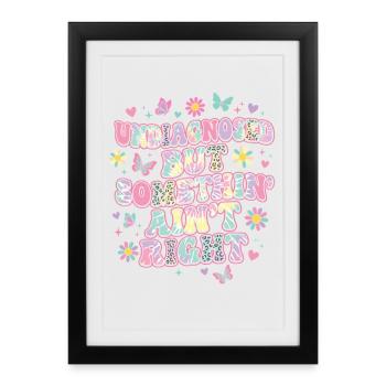 Non diagnostiqué, mais quelque chose ne va pas. Dire quelque chose de drôle - Affiche encadrée (27 × 37 cm) - noir - Devant