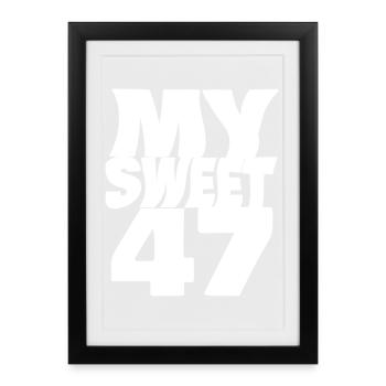 47 - Framed poster (27 × 37 cm) - black - Front