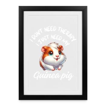 Guinea Pig Therapy - Framed poster (27 × 37 cm) - black - Front