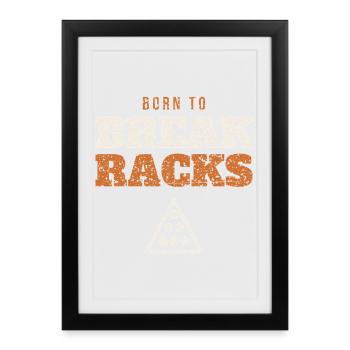 Born To Break Racks Pool - Framed poster (27 × 37 cm) - black - Front