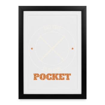 Call Your Pocket Badge - Framed poster (27 × 37 cm) - black - Front