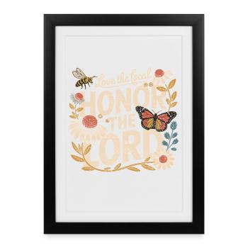 Local Love – Glory the Lord - Framed poster (27 × 37 cm) - black - Front