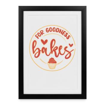 Cake Baking Pastry Chef Cake Baker - Framed poster (27 × 37 cm) - black - Front