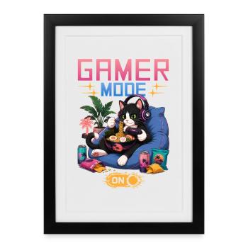 Jeu de Skeleton Gaming Halloween - Affiche encadrée (27 × 37 cm) - noir - Devant