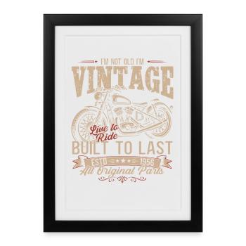 70th Birthday Gift Motorcyclist Biker 1956 - Framed poster (27 × 37 cm) - black - Front