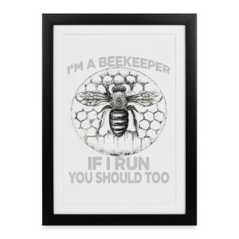 Beekeeping Supplies Beekeeper Accessories Beekeeping Bees Fan - Framed poster (27 × 37 cm) - black - Front