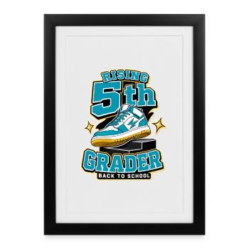 Rising 5th Grader First Day Photo, Older Elementar - Framed poster (27 × 37 cm) - black - Front