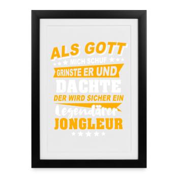 Juggling jugglers - Framed poster (27 × 37 cm) - black - Front