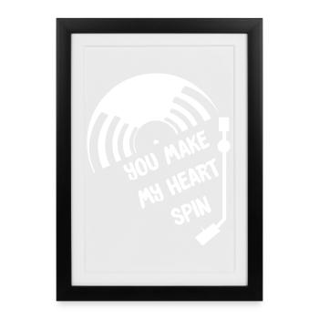 Vinyl - Framed poster (27 × 37 cm) - black - Front