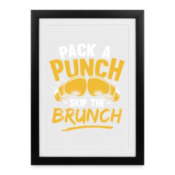 Gants Pack A Punch Gants de boxe - Affiche encadrée (27 × 37 cm) - noir - Devant