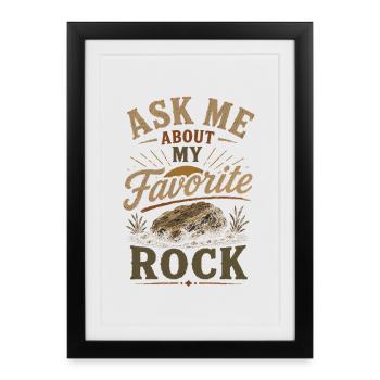 Rock Lovers Geology Nature Stones - Framed poster (27 × 37 cm) - black - Front