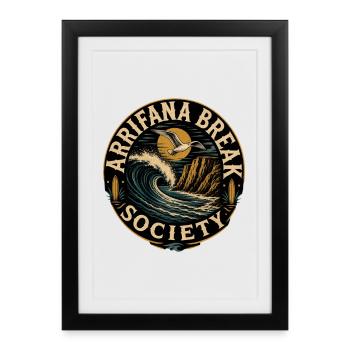 Surf Arrifana - Affiche encadrée (27 × 37 cm) - noir - Devant