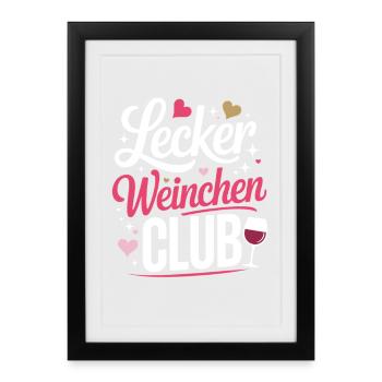 Wine Delicious Wine Club Amateurs de vin Vin rouge - Affiche encadrée (27 × 37 cm) - noir - Devant