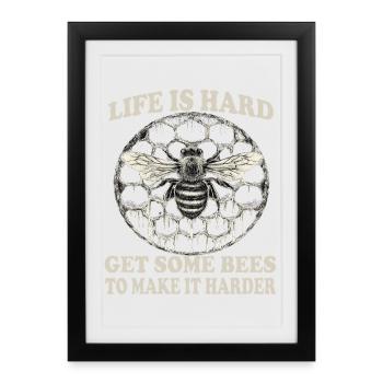 Beekeeping Supplies Beekeeper Accessories Beekeeping Bees Fan - Framed poster (27 × 37 cm) - black - Front