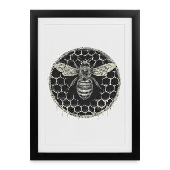 Accessoires pour apiculteur de colonie d’abeilles : Drôles - Affiche encadrée (27 × 37 cm) - noir - Devant