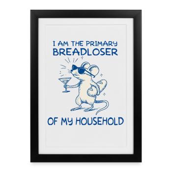 Main breadwinner of my household - Framed poster (27 × 37 cm) - black - Front