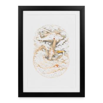 Sauveteur de la Garde côtière - Affiche encadrée (27 × 37 cm) - noir - Devant