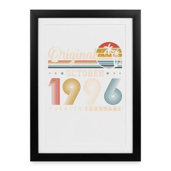 Original Oktober 1996 – 30. Geburtstag Retro  - Affiche encadrée (27 × 37 cm) - noir - Devant