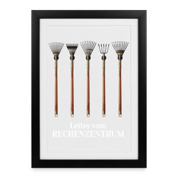 Rechenzentrum Gärtner Baumschule Hobbygärtner - Gerahmtes Poster (27 × 37 cm) - Schwarz - Vorne