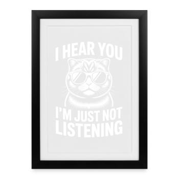 Scottish Folding Cat Scottish Fold Gift - Framed poster (27 × 37 cm) - black - Front