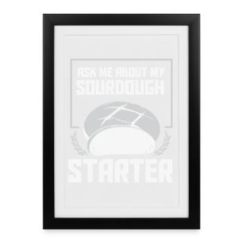 Bread Baker Bakery Bread Roll Baking - Framed poster (27 × 37 cm) - black - Front