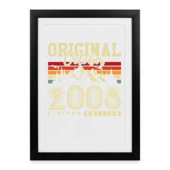 Original October 2008 – 18th Birthday Vintage - Framed poster (27 × 37 cm) - black - Front