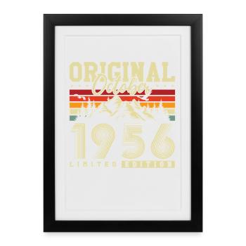 Original octobre 1956 – Millésime du 70e anniversaire - Affiche encadrée (27 × 37 cm) - noir - Devant