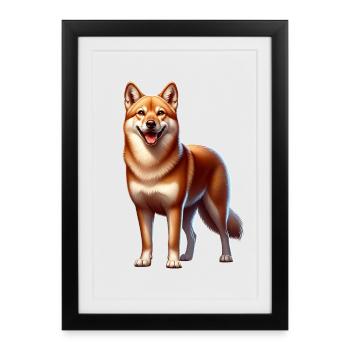 Chien sauvage australien - Affiche encadrée (27 × 37 cm) - noir - Devant
