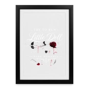 Try to Run Little Doll Dark Romance - Framed poster (27 × 37 cm) - black - Front