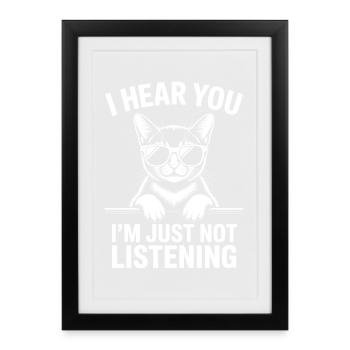 Abyssinian Cat Sayings Abyssinian Cat Gift - Framed poster (27 × 37 cm) - black - Front