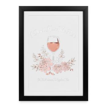 I Don't Have The Rose - Wine & Peonies - Framed poster (27 × 37 cm) - black - Front