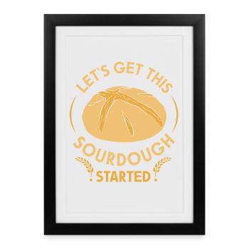 Bread Baker Bakery Bread Roll Baking - Framed poster (27 × 37 cm) - black - Front