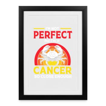 Zodiac sign Cancer - Framed poster (27 × 37 cm) - black - Front