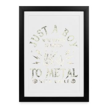 Metal Baby Boy With Uncle Rock Baby - Framed poster (27 × 37 cm) - black - Front