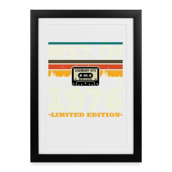 1976 Vintage Retro Birthday Gift - Framed poster (27 × 37 cm) - black - Front